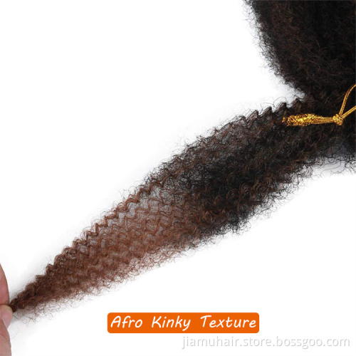 8 Inch Marley Braids Crochet Hair Ombre Afro Kinky Synthetic Braiding Hair Extension Marley Twist Hair soft